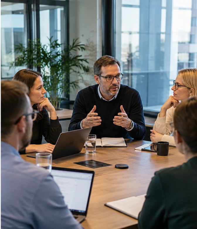 Leaders making a shared decision